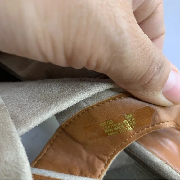 Mariella Woman’s Beige Suede Leather Sling Back Sandals Size 9 - Picture 4 of 10